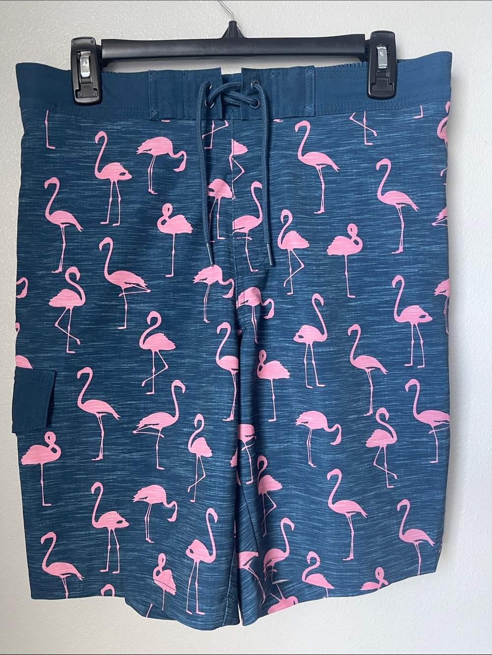Navy Blue Sonoma Men’s Swim trunks Flamingo print Size Small